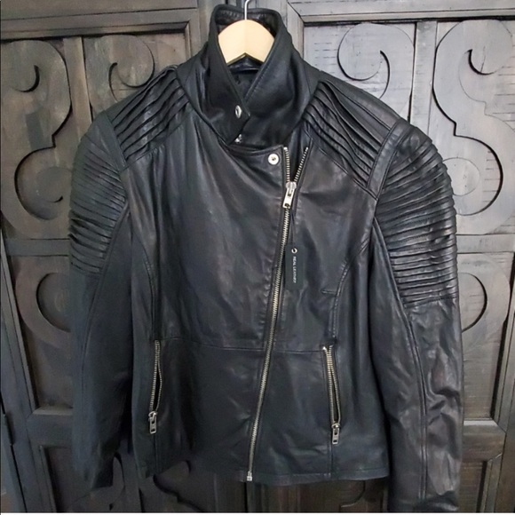 Barney’s leather moto jacket NWT - Picture 3 of 4